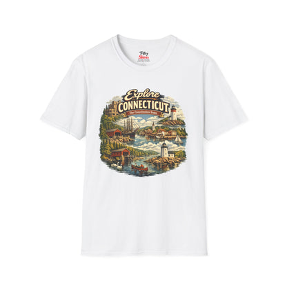 Explore Connecticut Unisex Softstyle T Shirt State Pride Graphic Tee Collections FS03