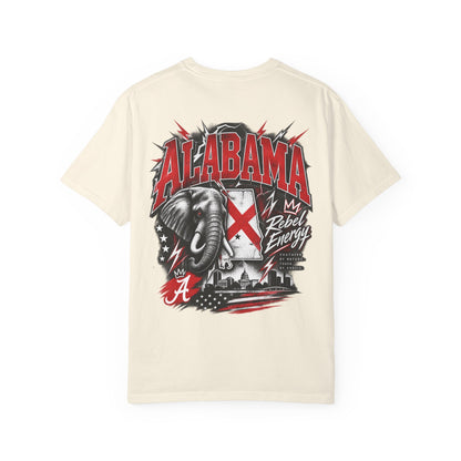 Alabama Rebel Energy Unisex Comfort Color 1717 Streetwear Graphic Tee