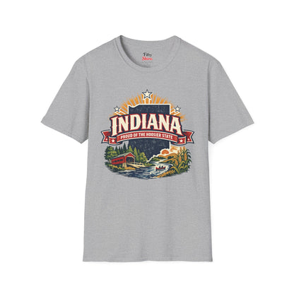 Indiana State Pride Unisex Softstyle T Shirt State Pride Graphic Tee Collections FS03