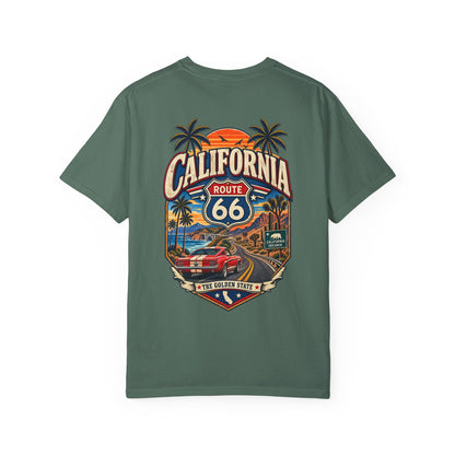 California Route 66 Style  Unisex Comfort Color 1717 Streetwear Graphic Tee