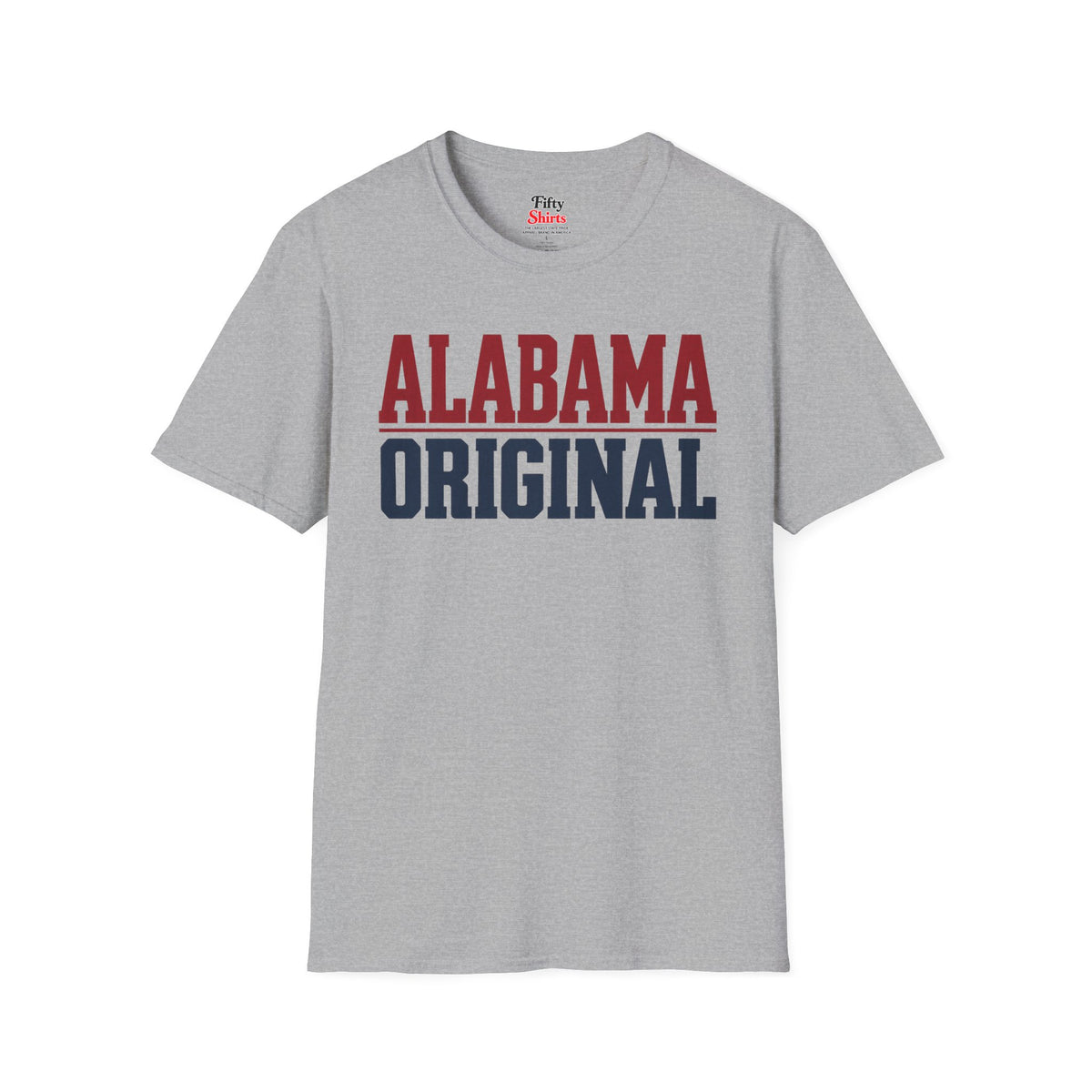 Alabama Original Unisex Softstyle T Shirt State Name Graphic Tee