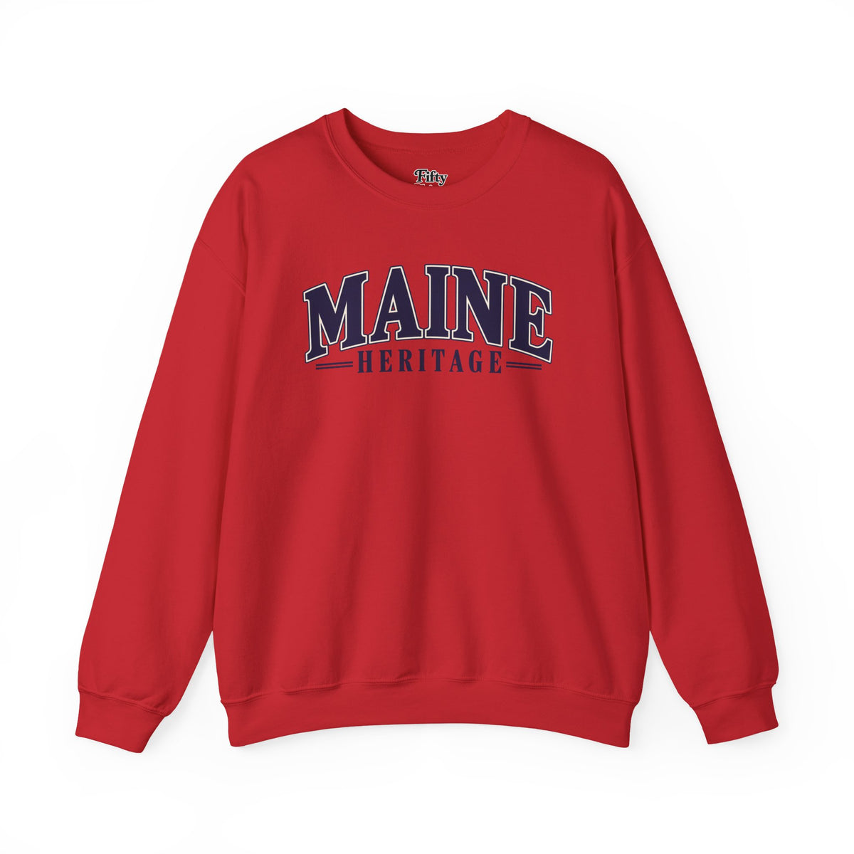 Maine Heritage Unisex Crewneck Sweatshirt State Name Graphic