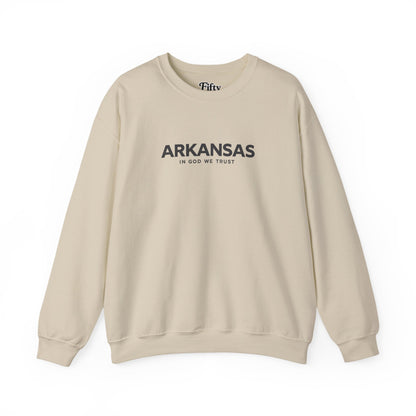 Arkansas All State In God We Trust Unisex Crewneck Sweatshirt