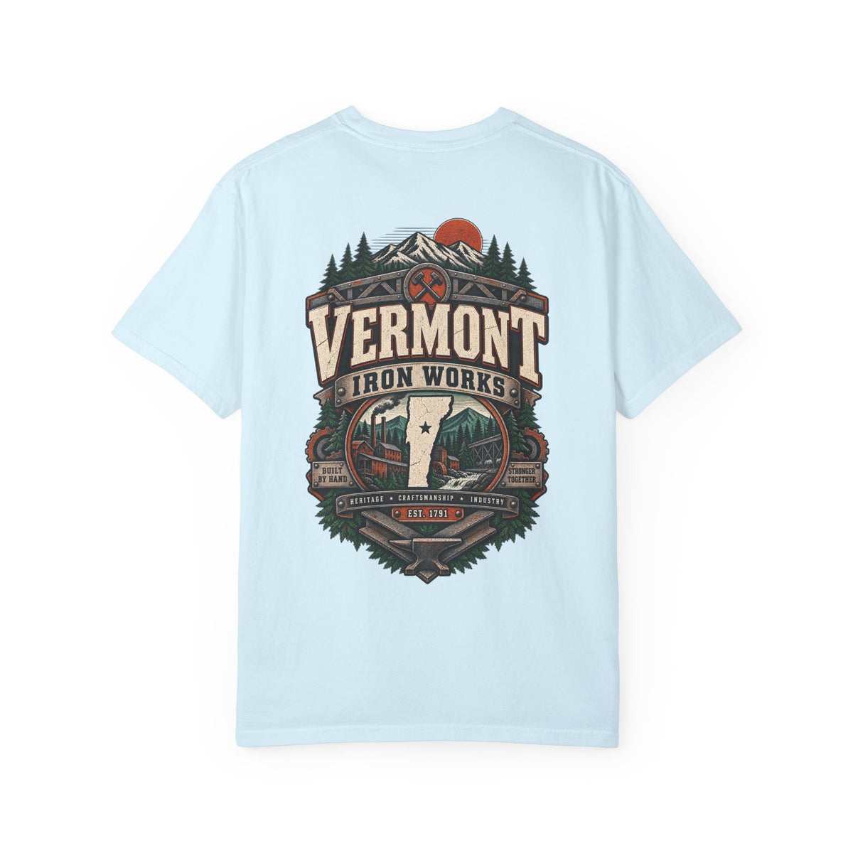 Vermont Iron Works Unisex Comfort Color 1717 Streetwear Graphic Tee