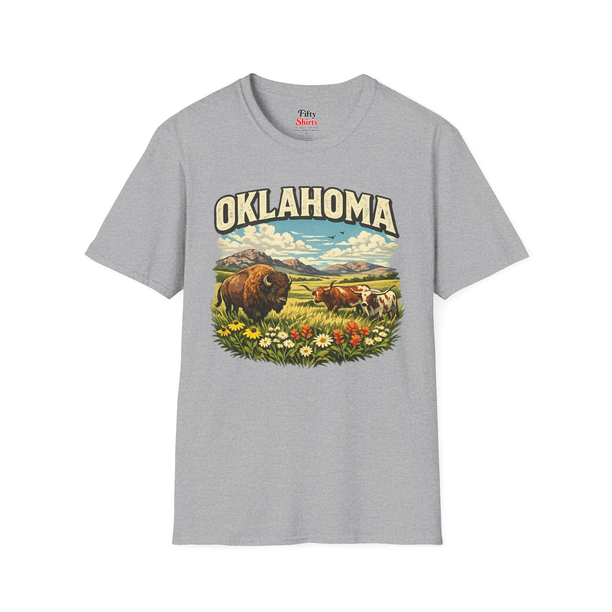 Oklahoma Wildlife Unisex Softstyle T Shirt State Pride Graphic Tee Collections FS03