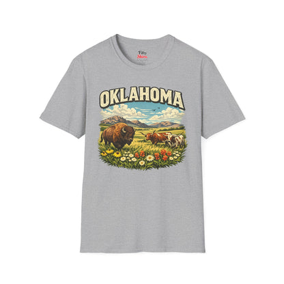 Oklahoma Wildlife Unisex Softstyle T Shirt State Pride Graphic Tee Collections FS03