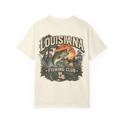 Louisiana Fishing Club Unisex Comfort Color 1717 Streetwear Graphic Tee