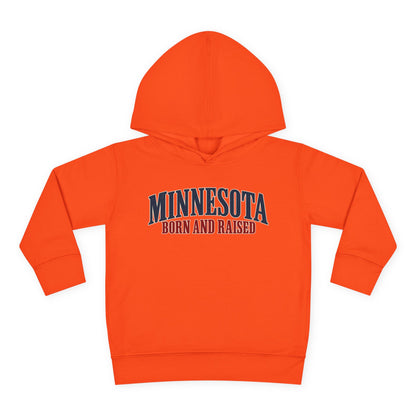Minnesota Born and Raised Luxury Heritage Unisex Toddler Pullover Fleece Hoodie
