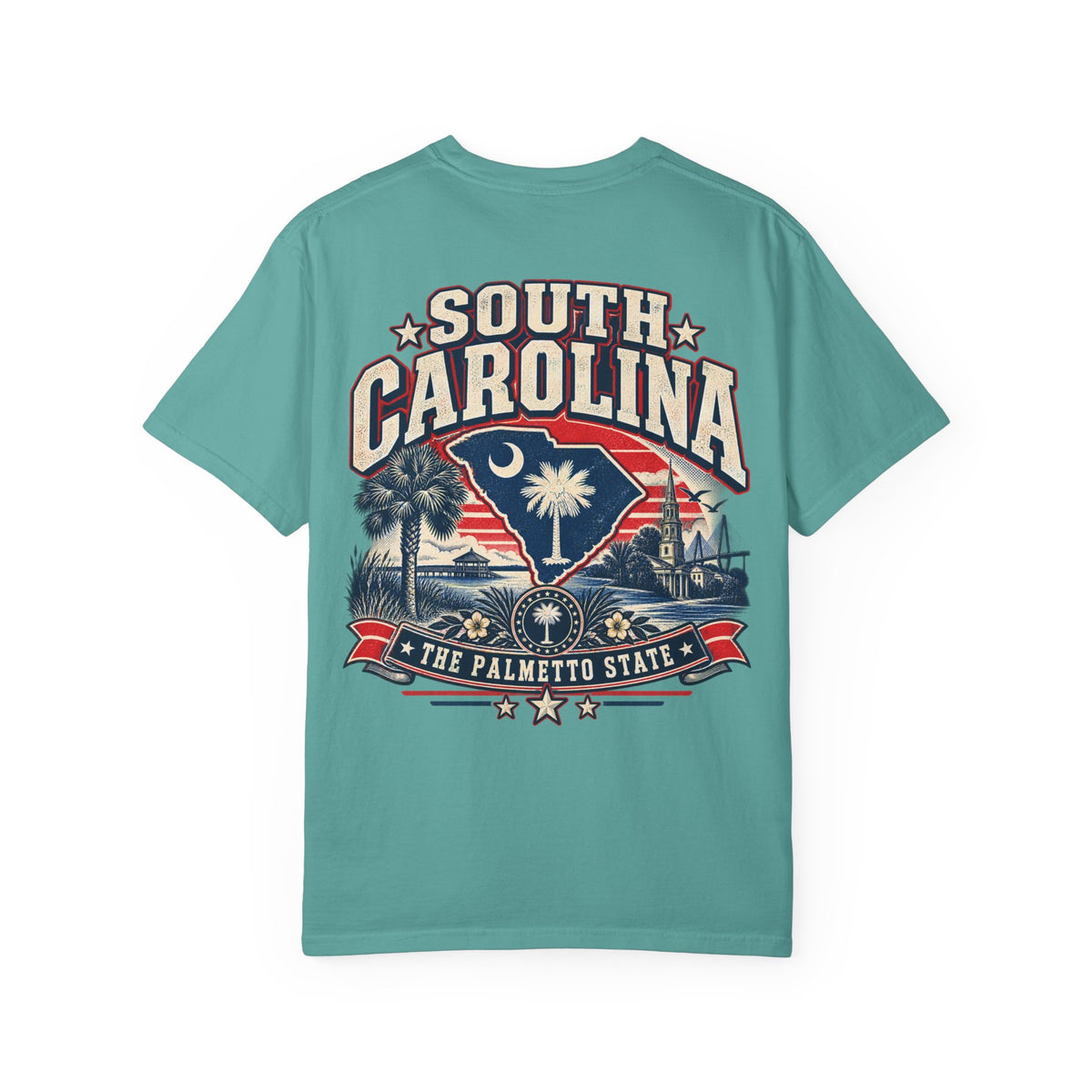 South Carolina The Palmetto State Unisex Comfort Color 1717 Streetwear Graphic Tee