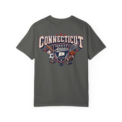 Connecticut Varsity Athletics  Unisex Comfort Color 1717 Streetwear Graphic Tee