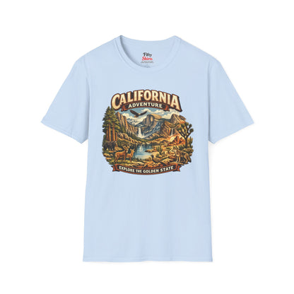 California adventure in Yosemite Unisex Softstyle T Shirt State Pride Graphic Tee Collections FS03