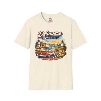 Delaware Roadtrip Unisex Softstyle T Shirt State Pride Graphic Tee Collections FS03
