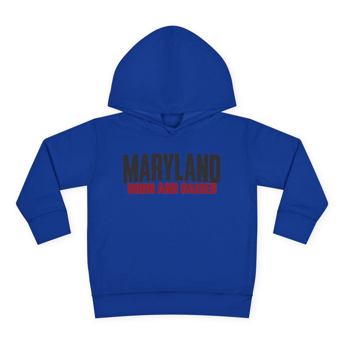Maryland Born and Raised Modern Unisex Toddler Pullover Fleece Hoodie