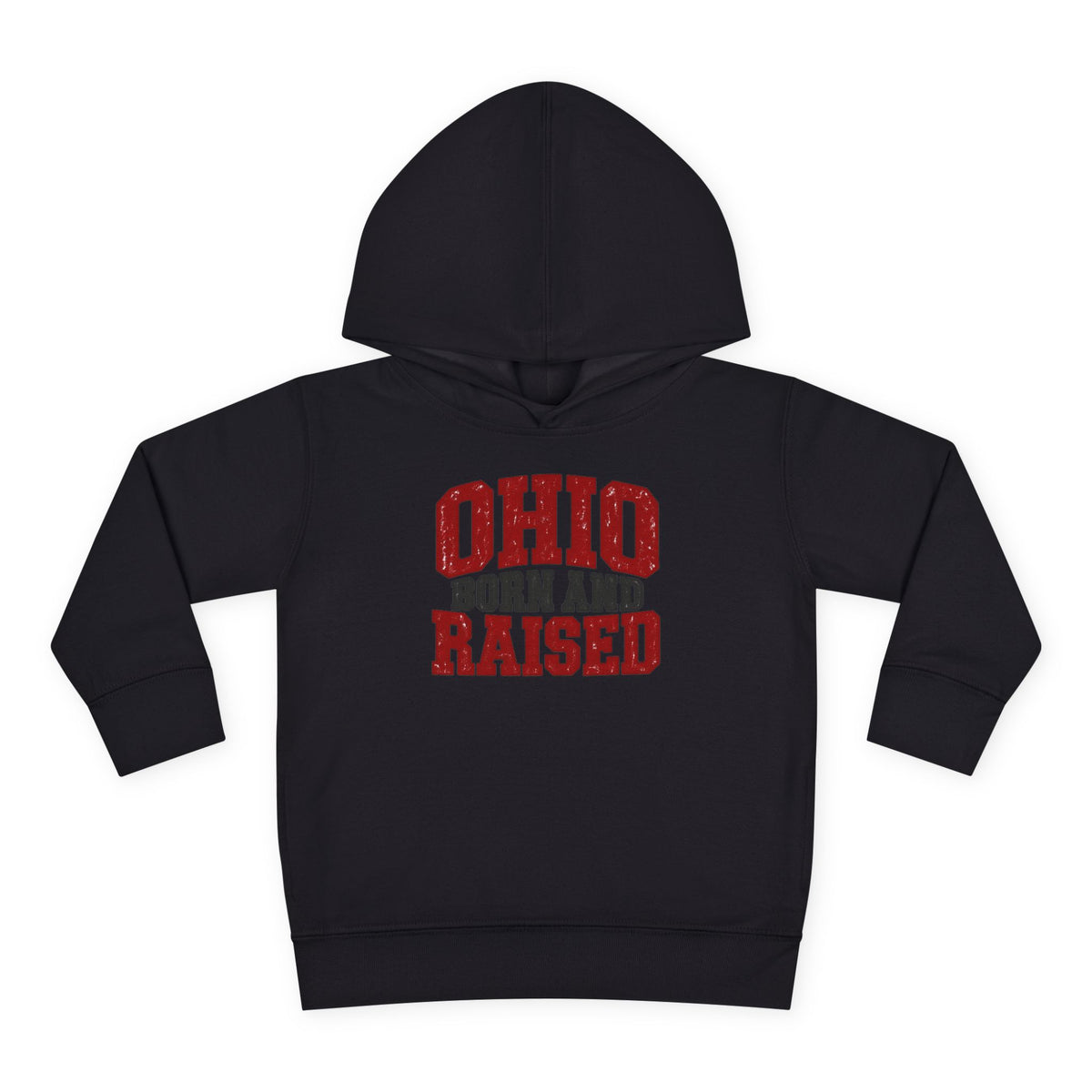 Ohio Born and Raised Midwest Heritage Unisex Toddler Pullover Fleece Hoodie