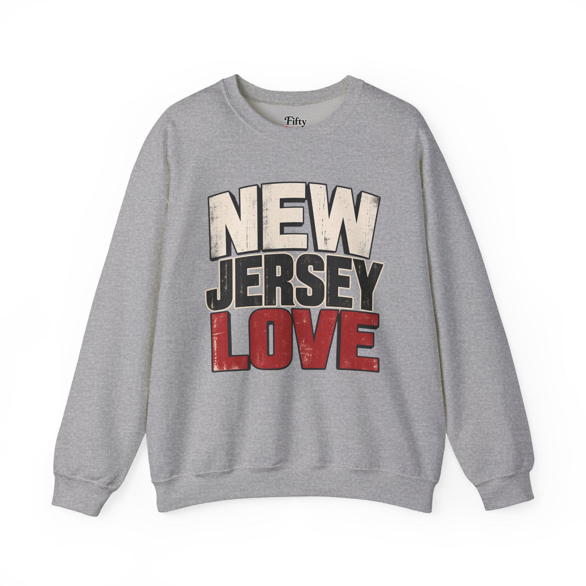 New Jersey Love Unisex Crewneck Sweatshirt State Name Graphic