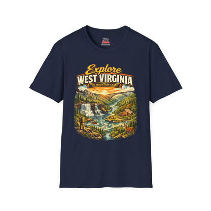 Explore West Virginia Unisex Softstyle T Shirt State Pride Graphic Tee Collections FS03