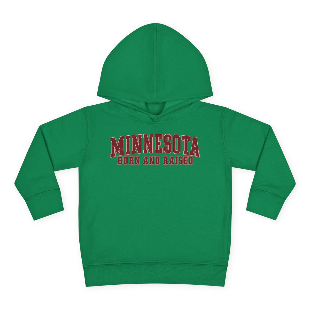 Minnesota Born and Raised Vintage Collegiate Unisex Toddler Pullover Fleece Hoodie