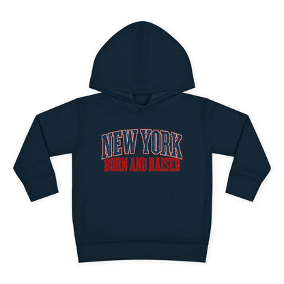 New York Born and Raised Old-School Americana Unisex Toddler Pullover Fleece Hoodie Graphic