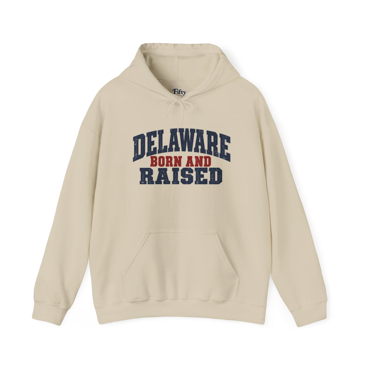 Delaware Born and Raised Rustic Heritage Unisex Hoodie Graphic