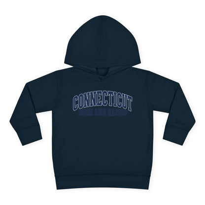Connecticut Born and Raised Vintage Athletic Heritage Unisex Toddler Pullover Fleece Hoodie