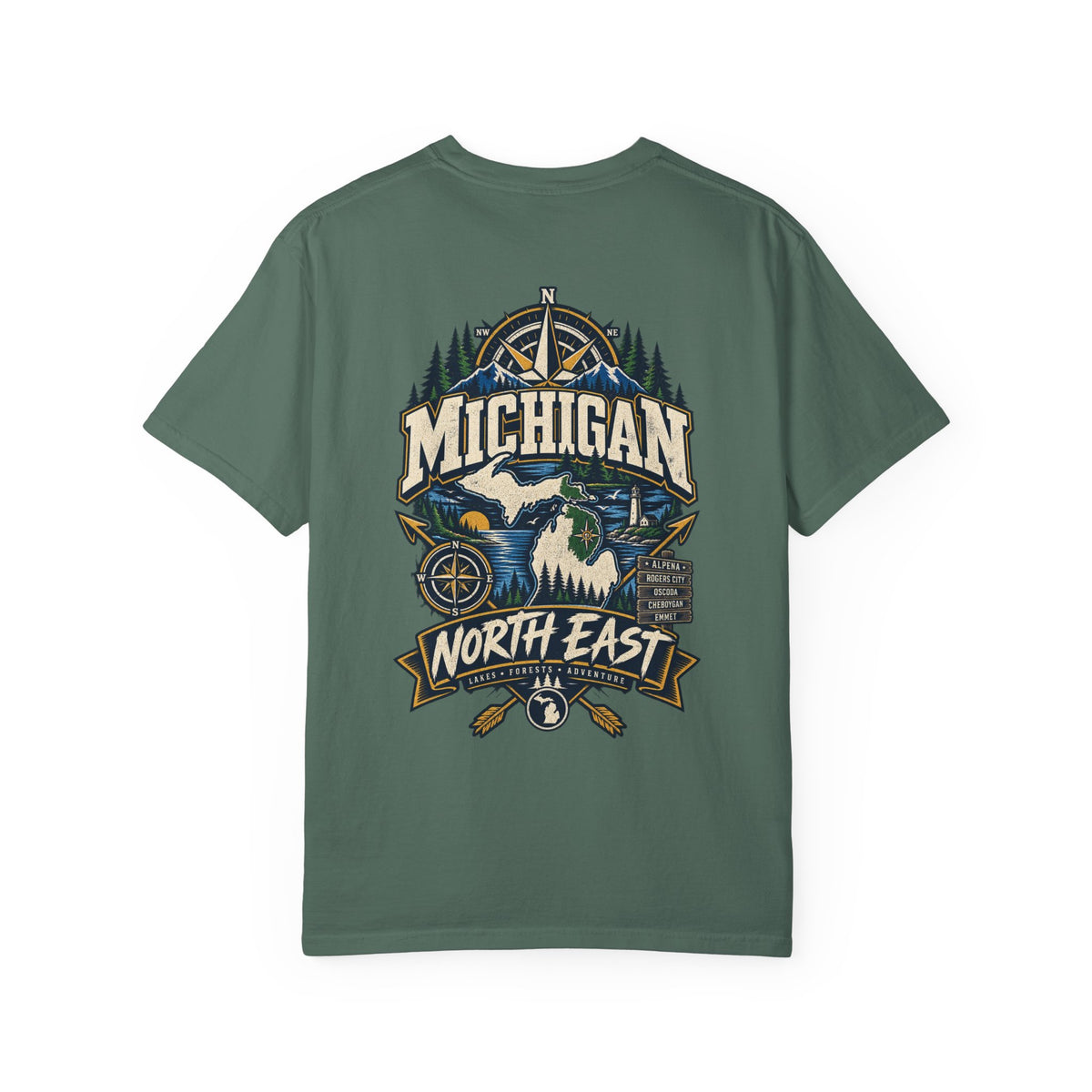 Michigan North East Unisex Comfort Color 1717 Streetwear Graphic Tee