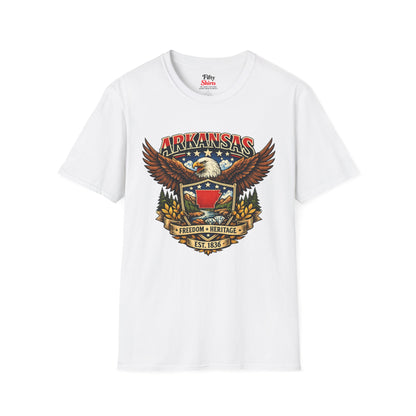 Arkansas Americana eagle Unisex Softstyle T Shirt State Pride Graphic Tee Collections FS03
