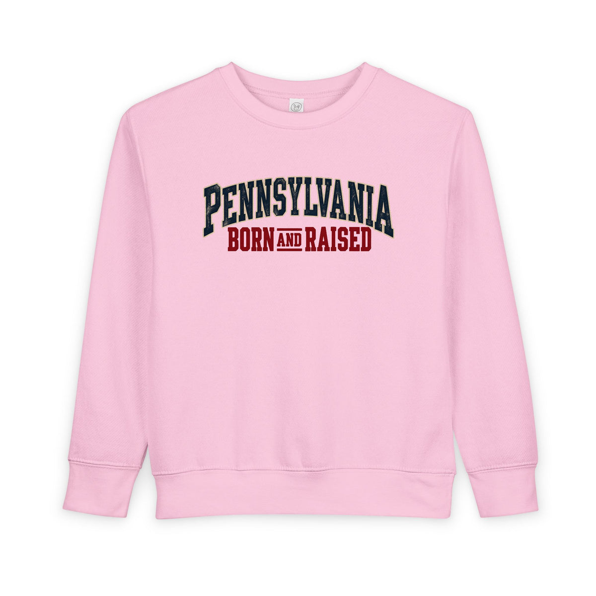 Pennsylvania Born and Raised Classic Souvenir Unisex Toddler Sweatshirt