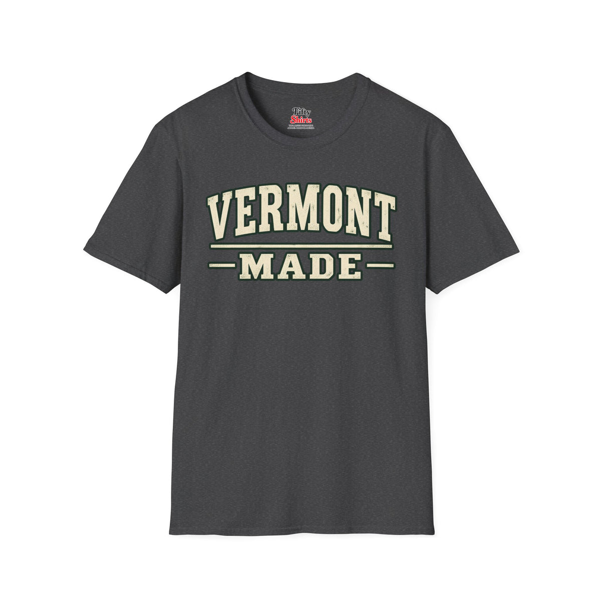 Vermont Made Unisex Softstyle T Shirt State Name Graphic Tee