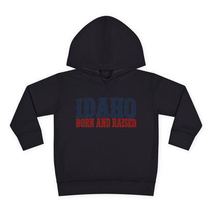 Idaho Born and Raised Rugged Western Unisex Toddler Pullover Fleece Hoodie