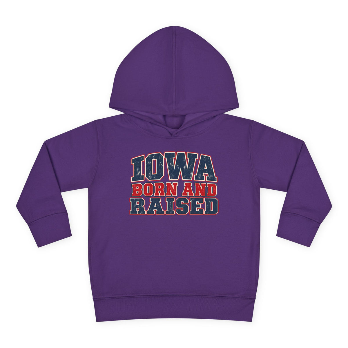 Iowa Born and Raised intage Farmhouse Americana Unisex Toddler Pullover Fleece Hoodie