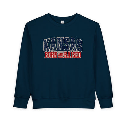 Kansas Born and Raised Western Heritage Unisex Toddler Sweatshirt