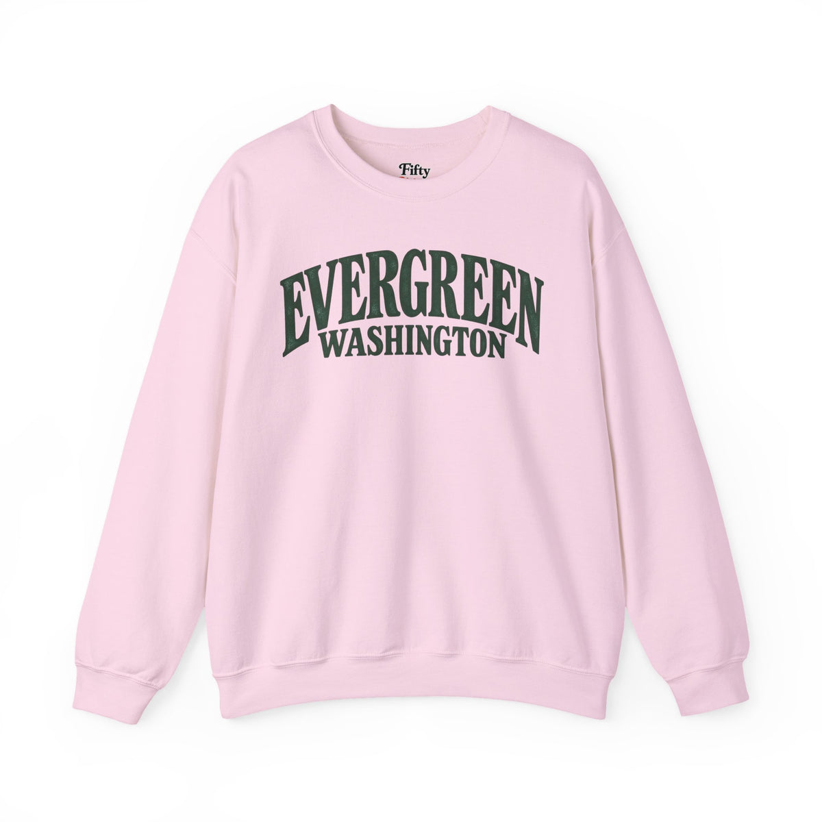 Evergreen Washington Unisex Crewneck Sweatshirt State Name Graphic