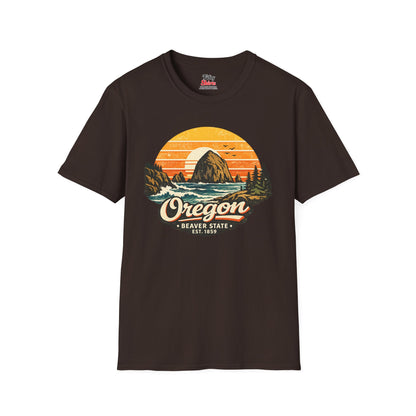 Oregon Pacific Sunset Unisex Softstyle T Shirt State Pride Graphic Tee Collections FS03
