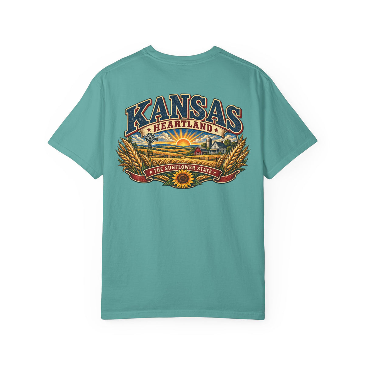 Kansas Heartland Unisex Comfort Color 1717 Streetwear Graphic Tee