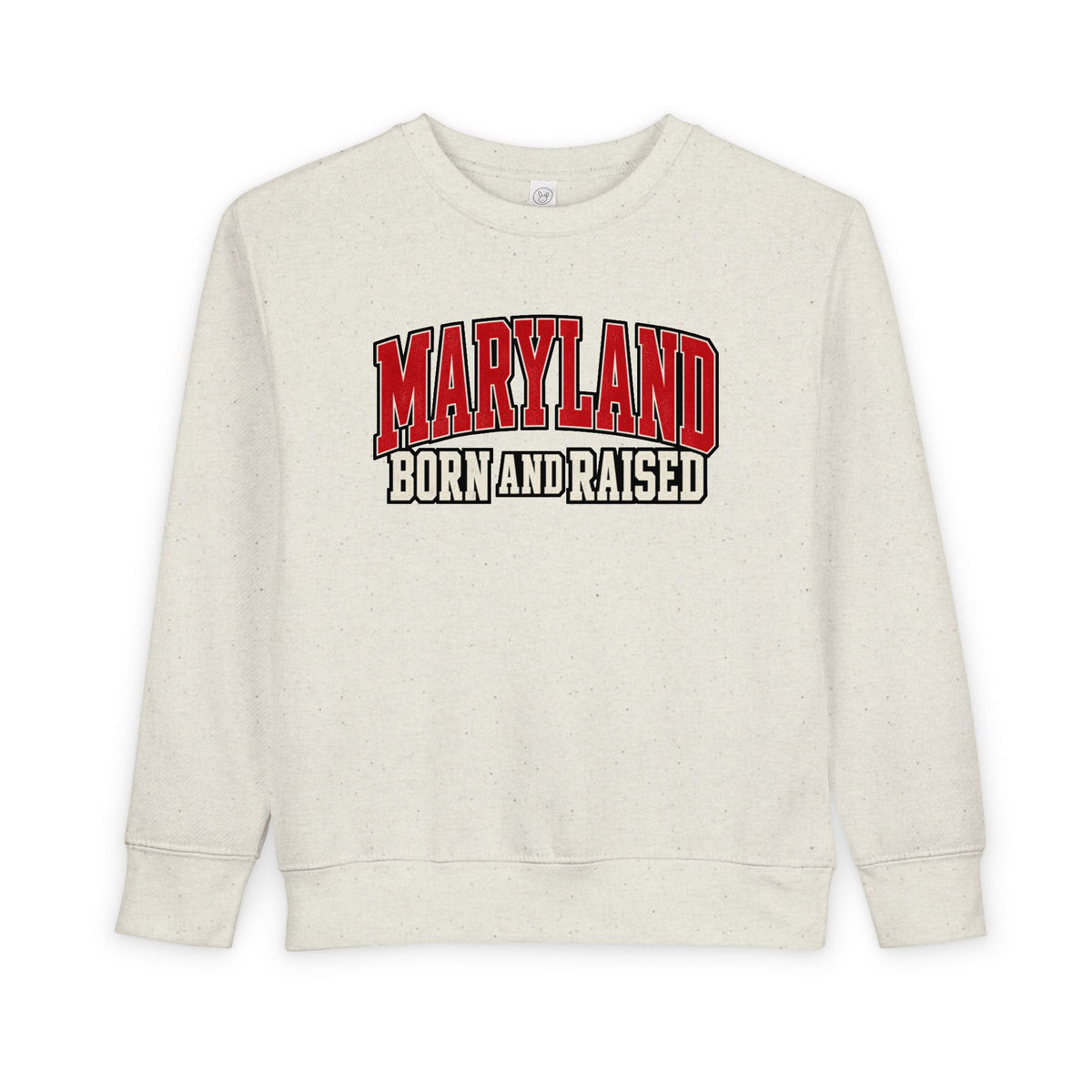 Maryland Born and Raised Bold Athletic Unisex Toddler Sweatshirt