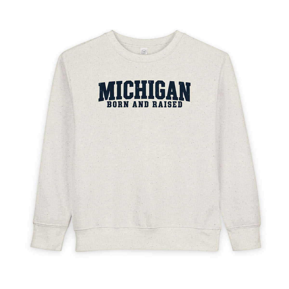 Michigan Born and Raised Rustic Midwest Unisex Toddler Sweatshirt