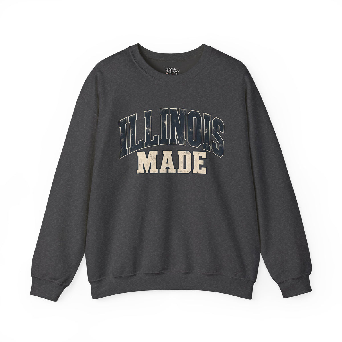 Illinois Made Unisex Crewneck Sweatshirt State Name Graphic