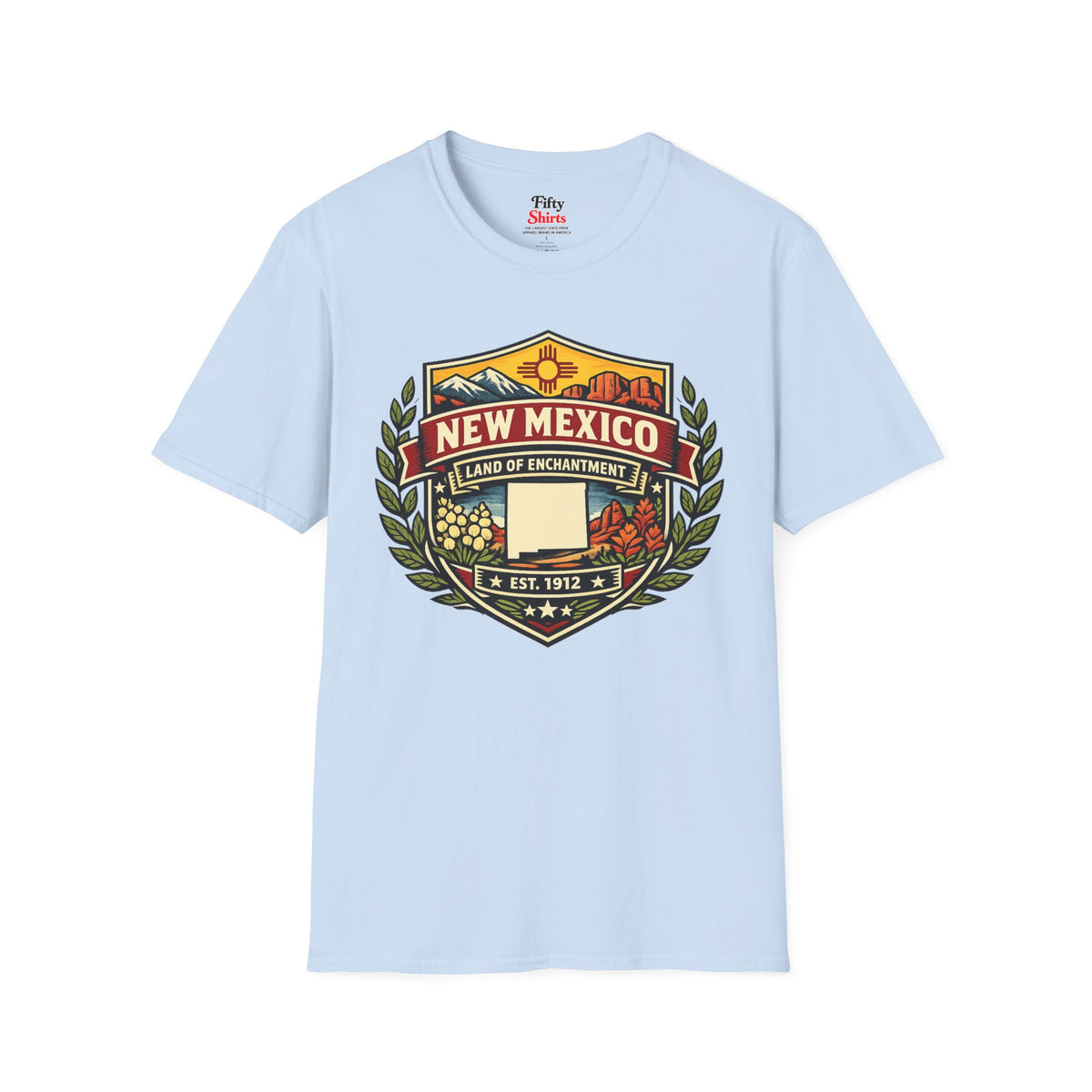 New Mexico Heritage Badge Unisex Softstyle T Shirt State Pride Graphic Tee Collections FS03