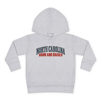 North Carolina Born and Raised Classic Souvenir Unisex Toddler Pullover Fleece Hoodie