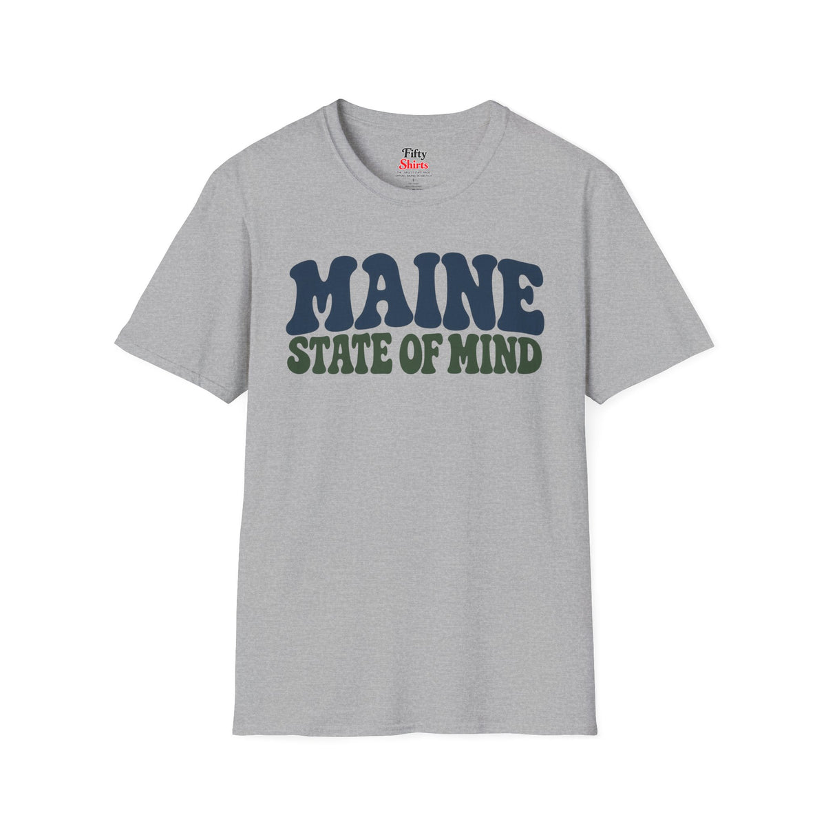 Maine State of Mind Unisex Softstyle T Shirt State Name Graphic Tee