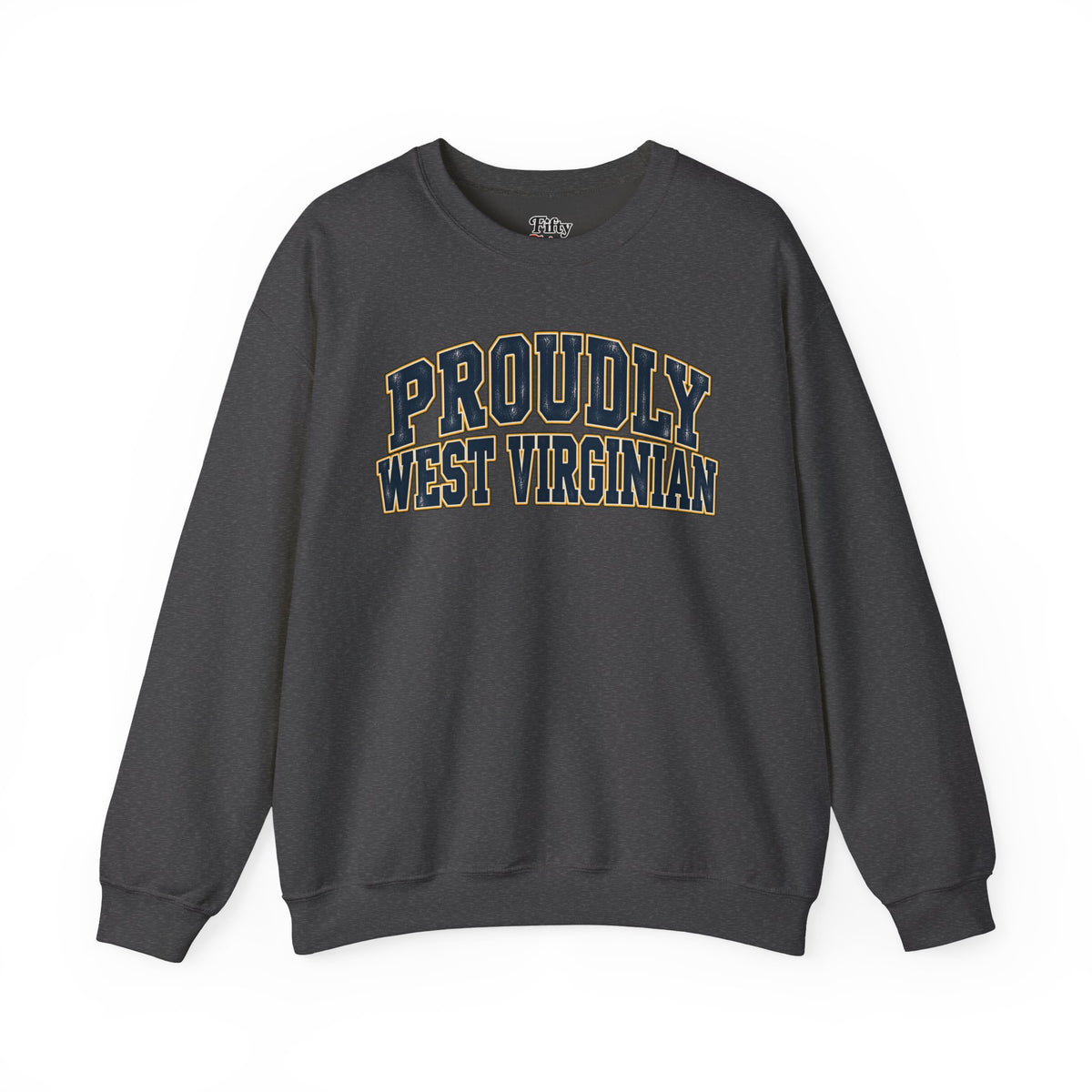 Proudly West Virginian Virginia Unisex Crewneck Sweatshirt State Name Graphic
