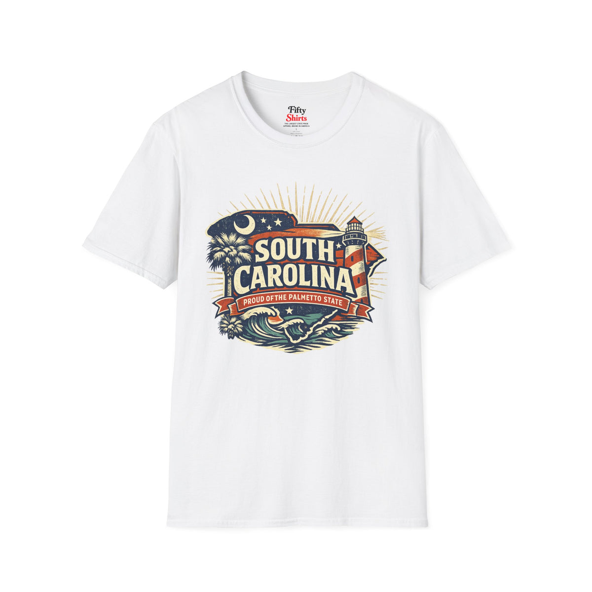 South Carolina State Pride Unisex Softstyle T Shirt State Pride Graphic Tee Collections FS03