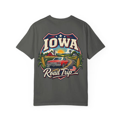 Iowa Road Trip Unisex Comfort Color 1717 Streetwear Graphic Tee