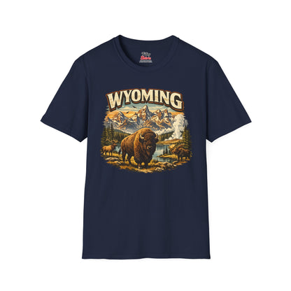 Wyoming Wilderness Unisex Softstyle T Shirt State Pride Graphic Tee Collections FS03