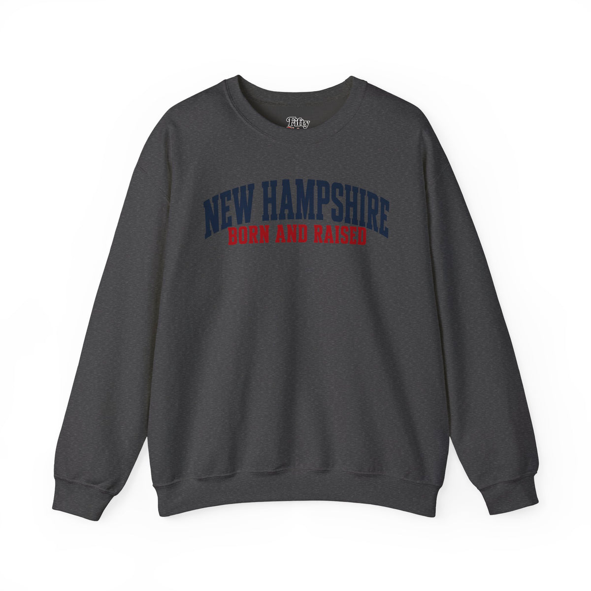 New Hampshire Born and Raised Minimal Heritage Unisex Sweatshirt Graphic