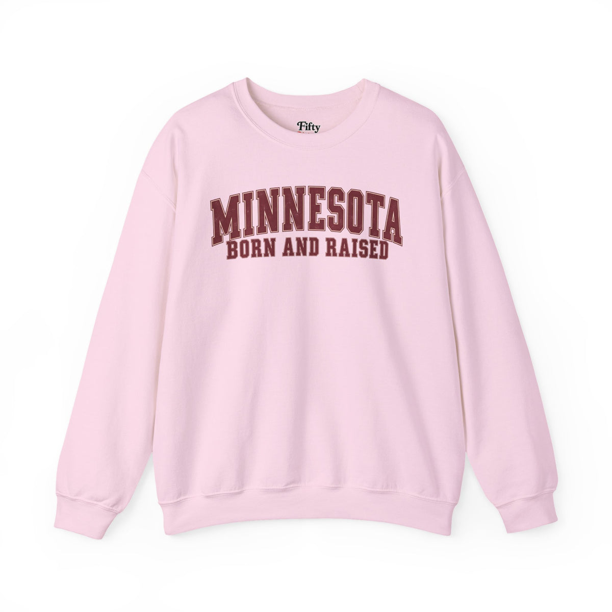 Minnesota Born and Raised Vintage Collegiate Unisex Sweatshirt Graphic