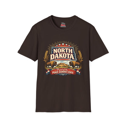 North Dakota State Pride Unisex Softstyle T Shirt State Pride Graphic Tee Collections FS03