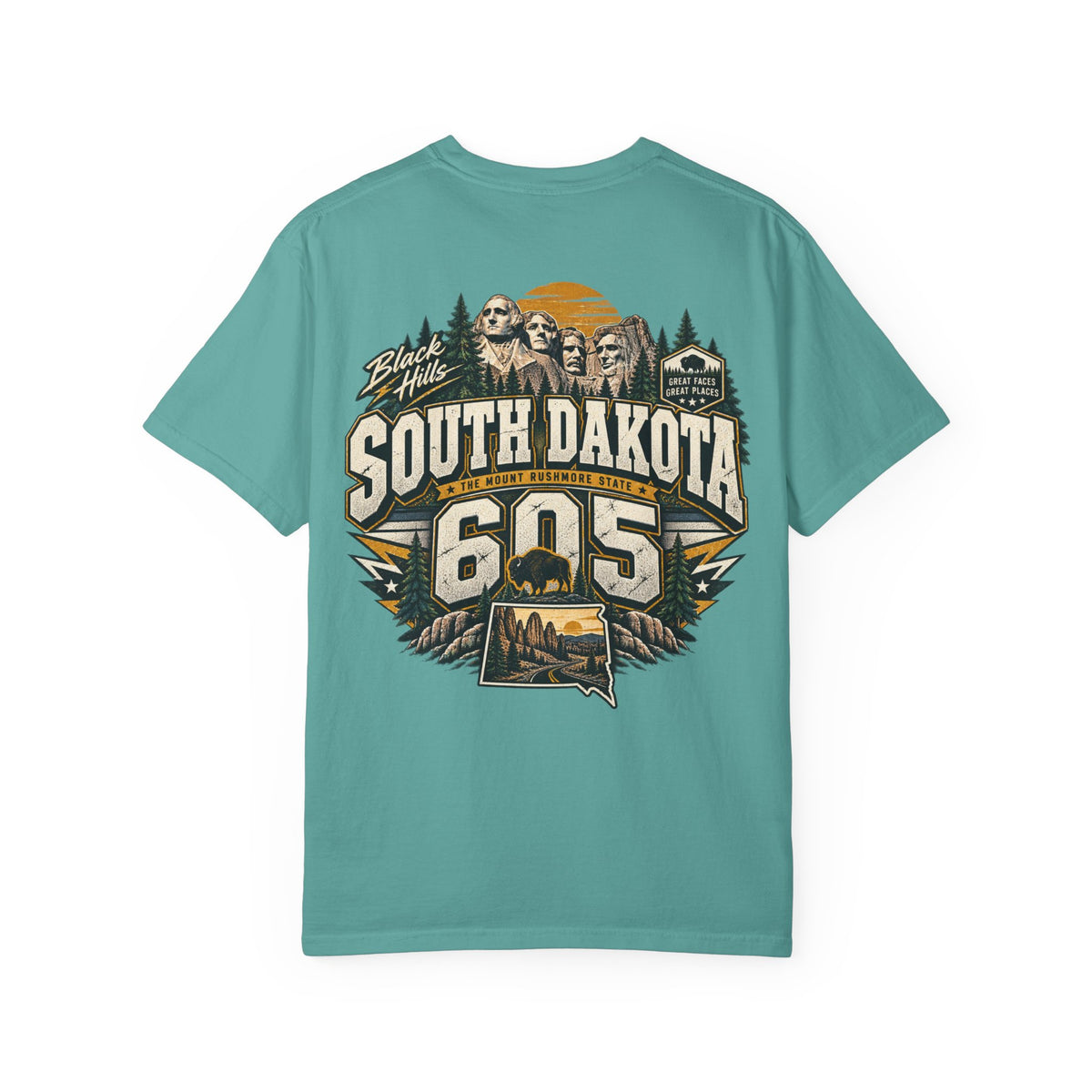 South Dakota 605 Unisex Comfort Color 1717 Streetwear Graphic Tee
