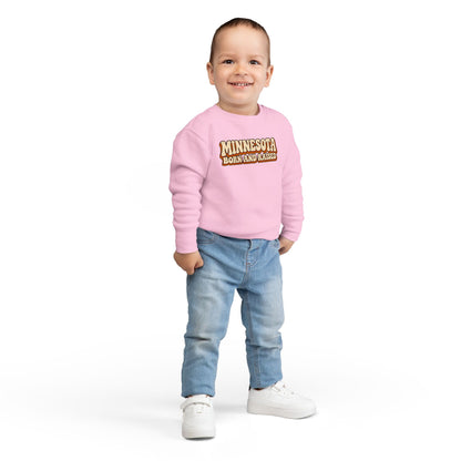 Minnesota Born and Raised Retro 1970s Unisex Toddler Sweatshirt