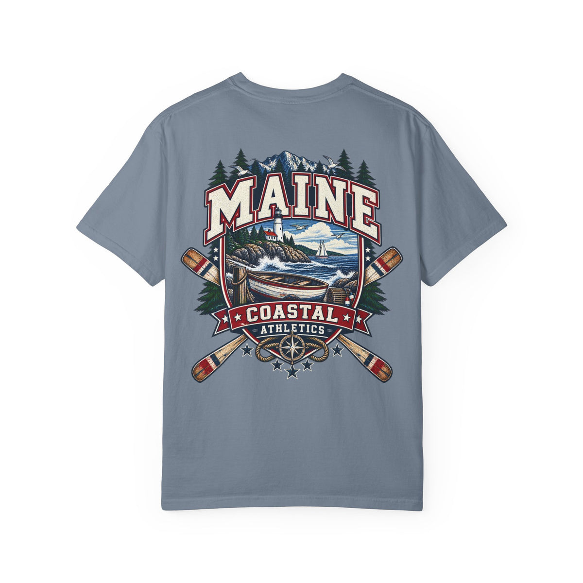Maine Coastal Athletics Unisex Comfort Color 1717 Streetwear Graphic Tee